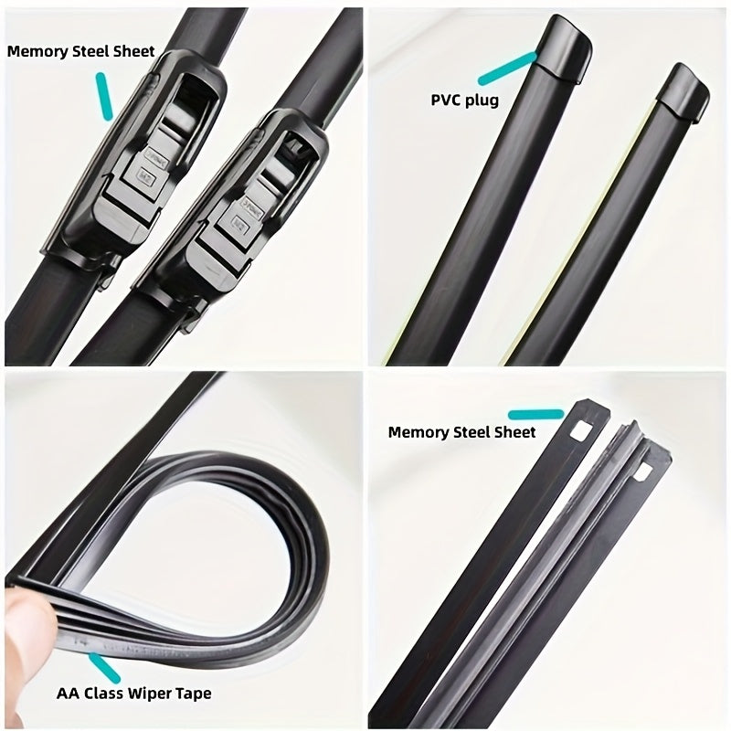 Universal Clip-Type Wiper Blade, Fits All Car Models, Made of Natural Rubber, Resistant to Cold and Sun, Suitable for All Seasons