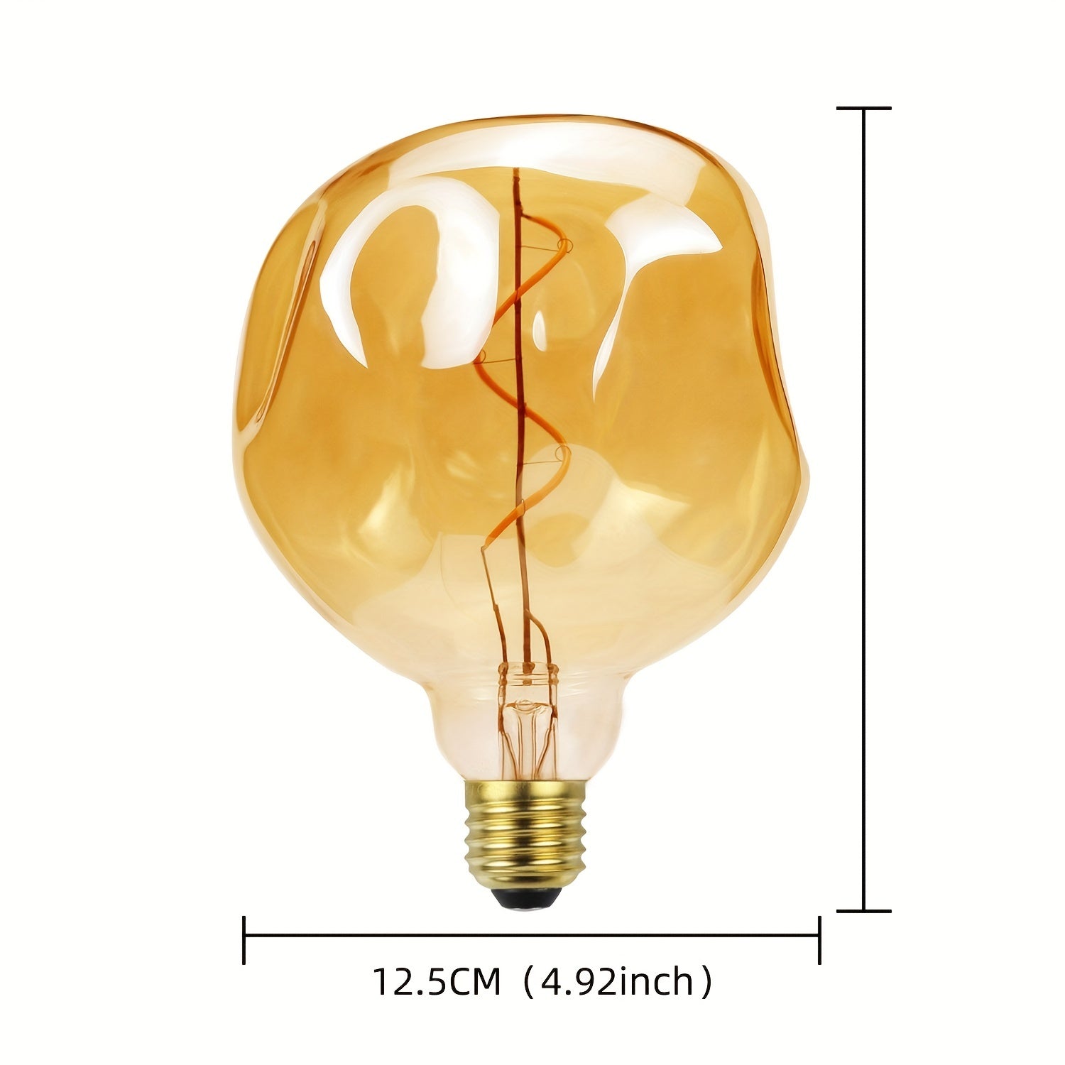 1PC vintage Edison LED flexible filament bulb, creative LED dimmable bulb 110-130V 4W E26 base 2300K warm light amber glass bulb, bedroom living room home decorative bulb