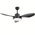 Sofucor 1pc 新品 47 英寸吊扇，带灯和遥控器 3 ABS叶片 低调吊扇，适用于卧室客厅室内室外农舍露台，静音直流电机，3 种颜色可选