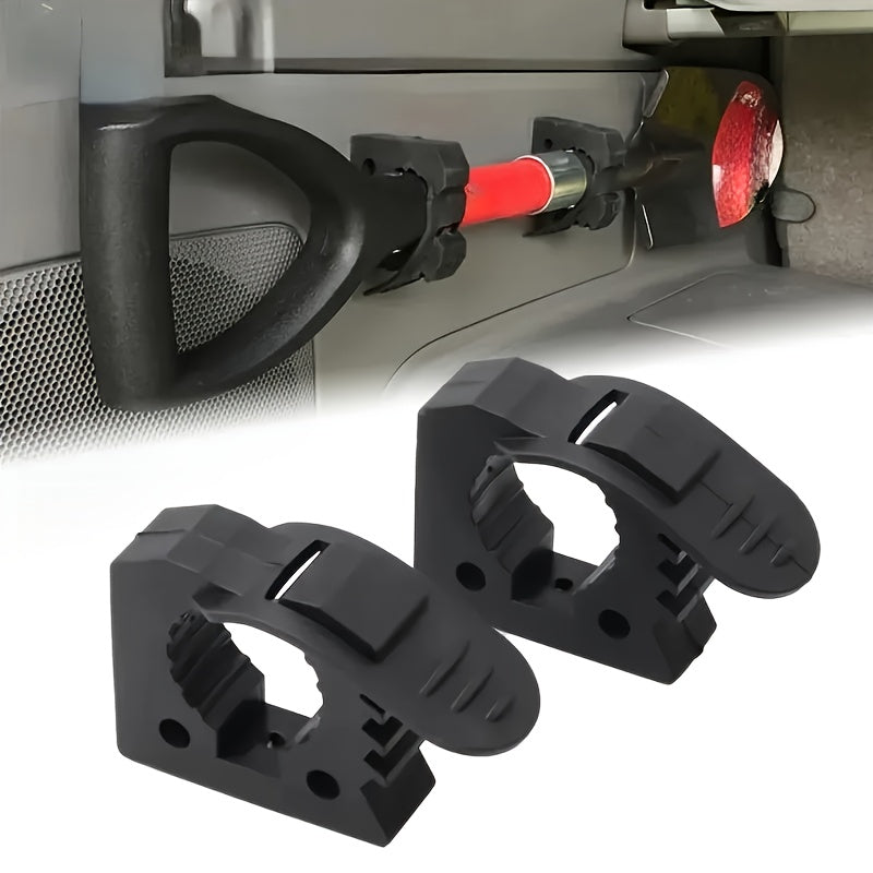 Rubber Clamp Quick Release Shovel Holder with Reinforced Hardware, Mounting Bracket for 1" to 1.6" Diameter Tools, Fits Off-Road Trucks, Trailers, RVs, Boats, ATV, UTV