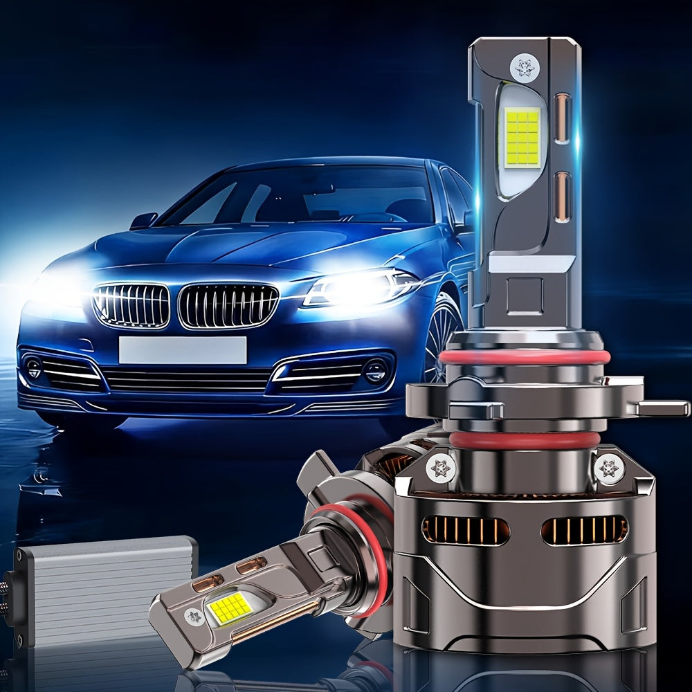 2-Pack 300W Car Headlight Bulbs H4 H7 LED Canbus H1 H8 H11 9005 HB3 9006 HB4 9012 Universal LED Bulbs Car Front Headlight Fog Light 6500K 12V/24V Fits Models 9007/9008-BA37