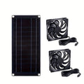 Sunant 10W Solar Panel Fan with 2 Fans, Solar Powered Electric Ventilator, Perfect for Livestock Cooling, Greenhouse Ventilation, Chicken Coop and Pet House
