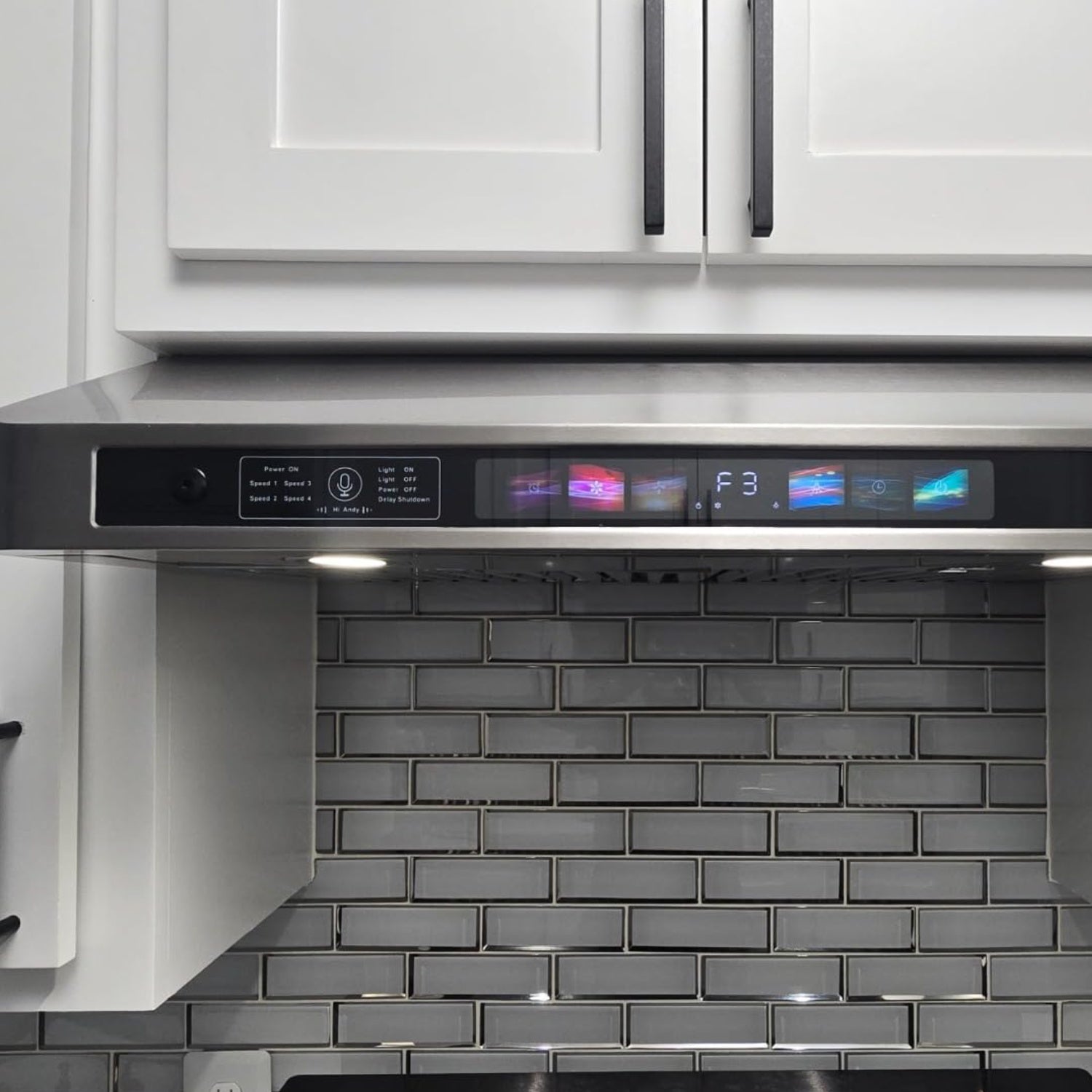 BRANO 30-Inch Built-In Range Hood with Voice/Gesture/Touch Control, 900 CFM High-Performance Exhaust Fan, Stainless Steel Kitchen Ventilation Grille with LED Light, 4-Speed Silent Operation