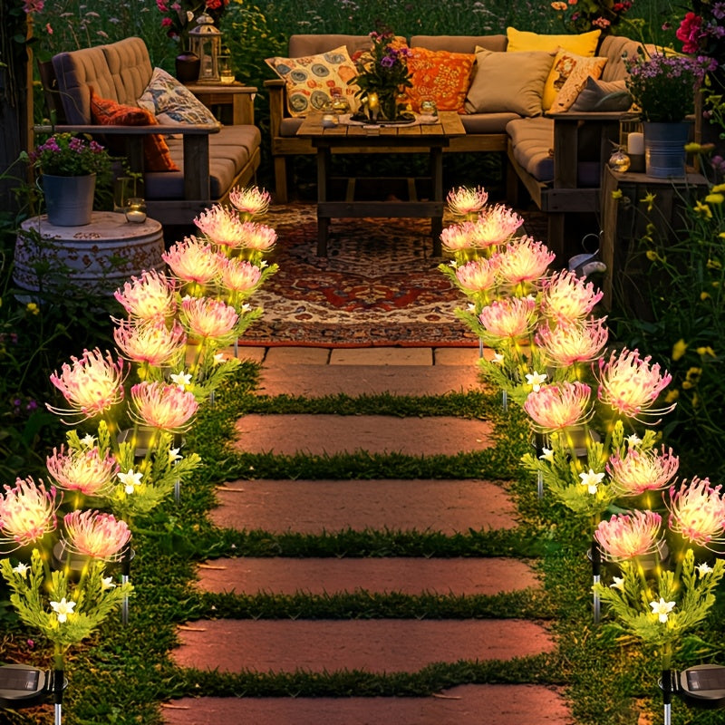 Solar Lycoris Garden Light - Landscape Lighting Outdoor Ground Light, Suitable for All Season Garden, Courtyard and Lawn Decoration, Mother's Day, Father's Day, Thanksgiving, Christmas, Valentine's Day, Wedding, New Year Decoration