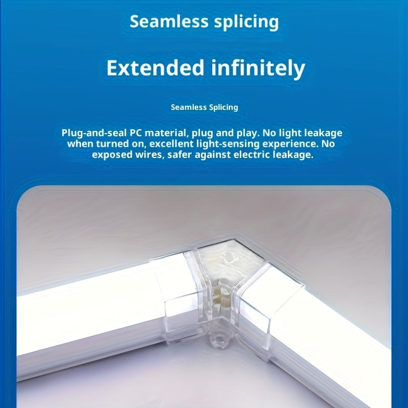 Creative geometric LED garage light, high-brightness energy-saving bracket light, DIY shapeable honeycomb tube, strong light effect LED tube AC100-265V, easy to install, suitable for garages, basements, warehouses, gyms, studios