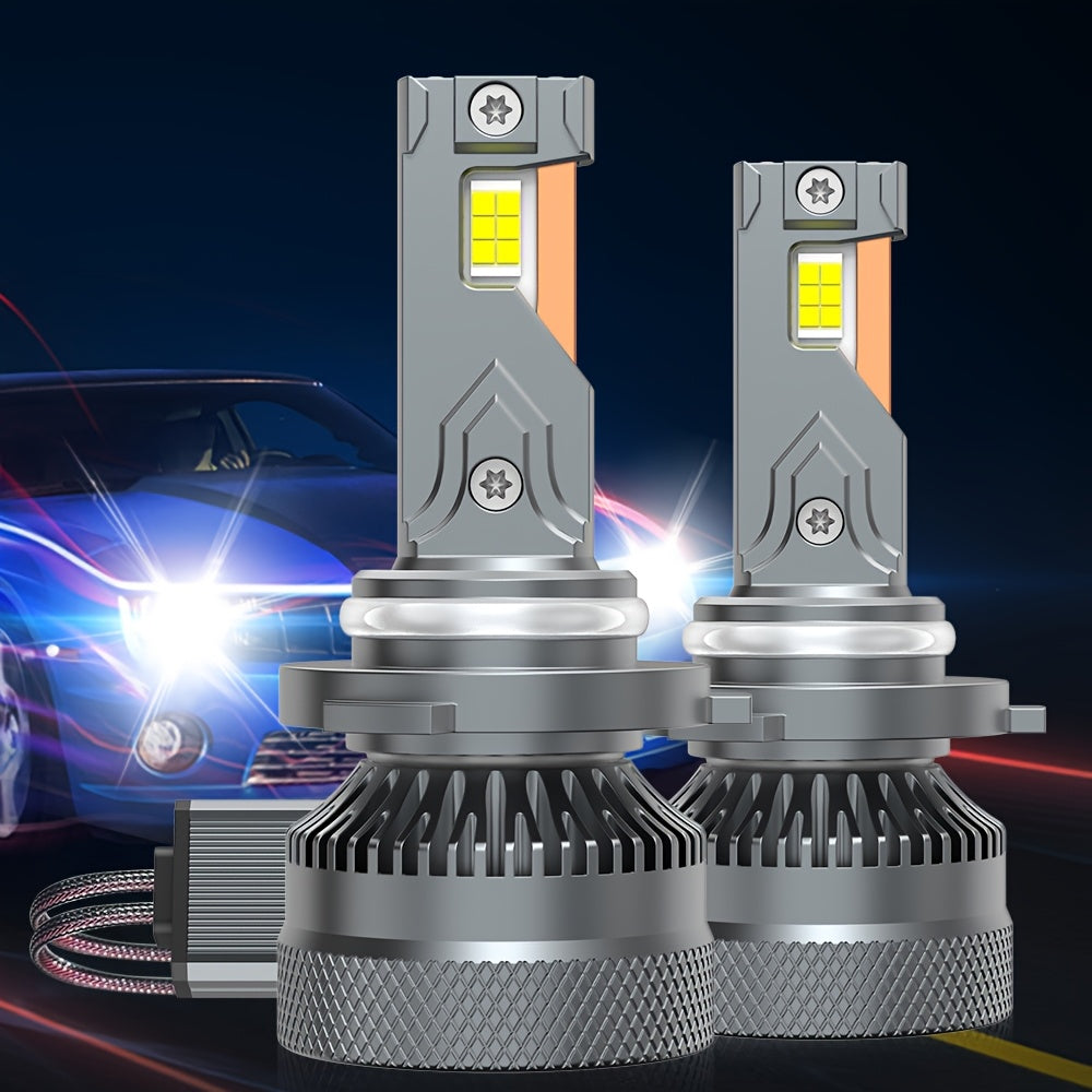 2-Pack 40000LM Super Bright LED Headlight Bulbs Dual Copper Tube Design, H7 800% High Brightness, 6500K 220W, 12V Aluminum Alloy, Direct Plug-in Installation, No Battery Car Headlight 9012/HIR2 9006/HB4 9005/HB3 H11/H9/H8