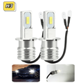 2-Pack H3 LED Headlight Bulb Set 80W White 3570 6000K Canbus Error CAR DOWN LIGHT Car Light 12V 24V, No Battery Included