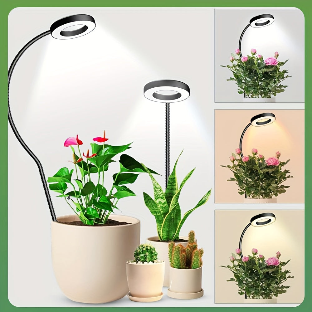 Indoor plant grow light, full spectrum plant light, suitable for indoor plants, height adjustable, 10 brightness levels, automatic on/off timer (3/9/12 hours), suitable for indoor plants and potted plants