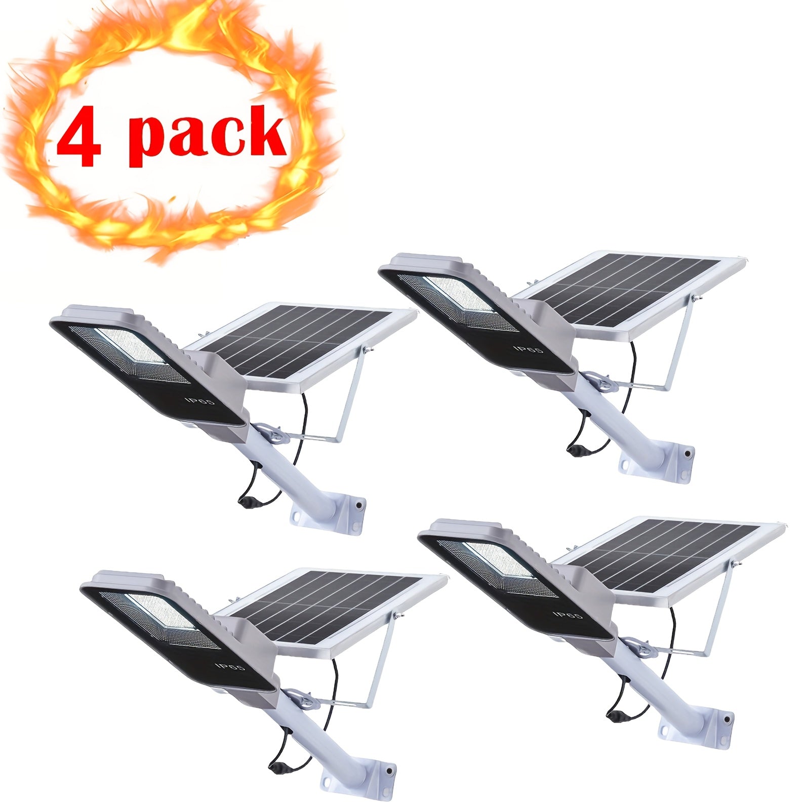 LED Solar Street Light, IP65 Waterproof, with 6000mAh Solar Wall Light 6500K Dimmable Remote Control, Outdoor Wall Light Perfect for Courtyard, Garden, Sidewalk, Street, Parking Lot