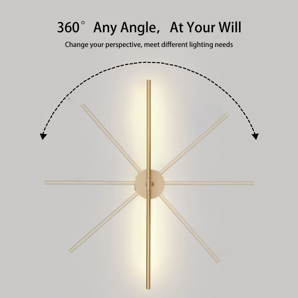 Rechargeable High-Capacity Battery Metal Light Tube Suitable for Picture Display Light, Hallway, Living Room Decoration and Various Scenes, 360° Rotating Cordless Wall Light, Multiple Brightness Levels Adjustable