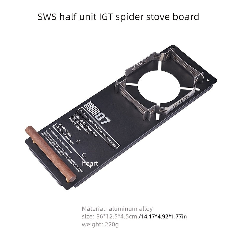 WELLHIKE Outdoor SWS Aluminum Alloy Half-Unit IGT Spider Stove Board, Multi-Functional Portable Camping Folding Grillj