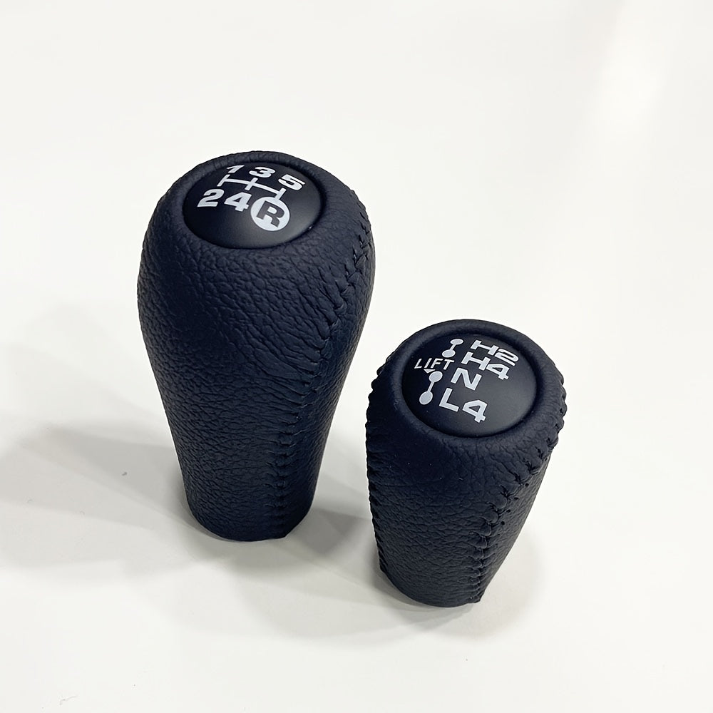 Silicone Gear Shift Knob Cover, Black Leather, Compatible with Land Cruiser 70 Series LC70 LC76 LC79, Durable Vehicle Accessory, Shift Lever Cover, Land Cruiser Specific