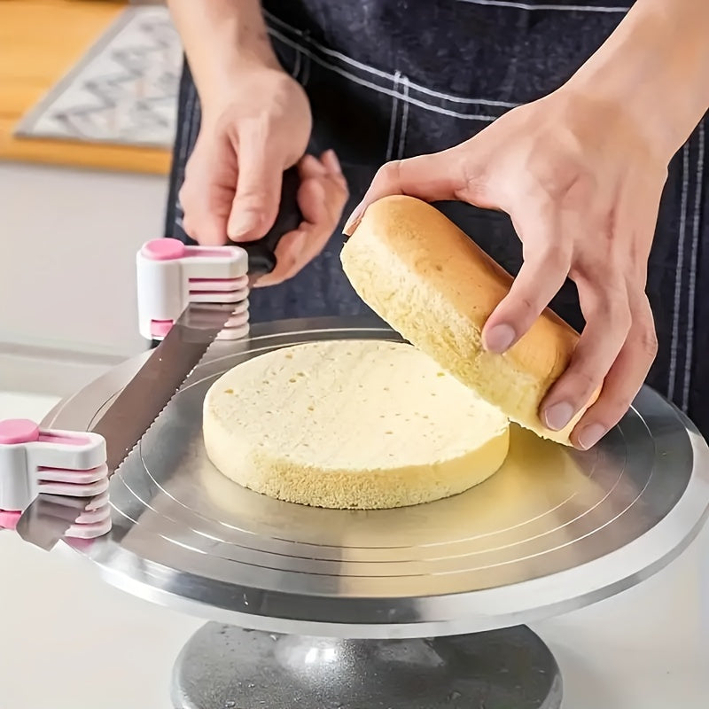 2 Pieces 5-Layer Bread Slicer & Cake Cutter – Creative Kitchen Tool, Baking Tool for Even Slicing of Bread Dough, Pastry, Desserts – 2.09 x 1.81 Inches – For Restaurant / Food Truck / Bakery – Non-Food Contact Cake Cutting Tool