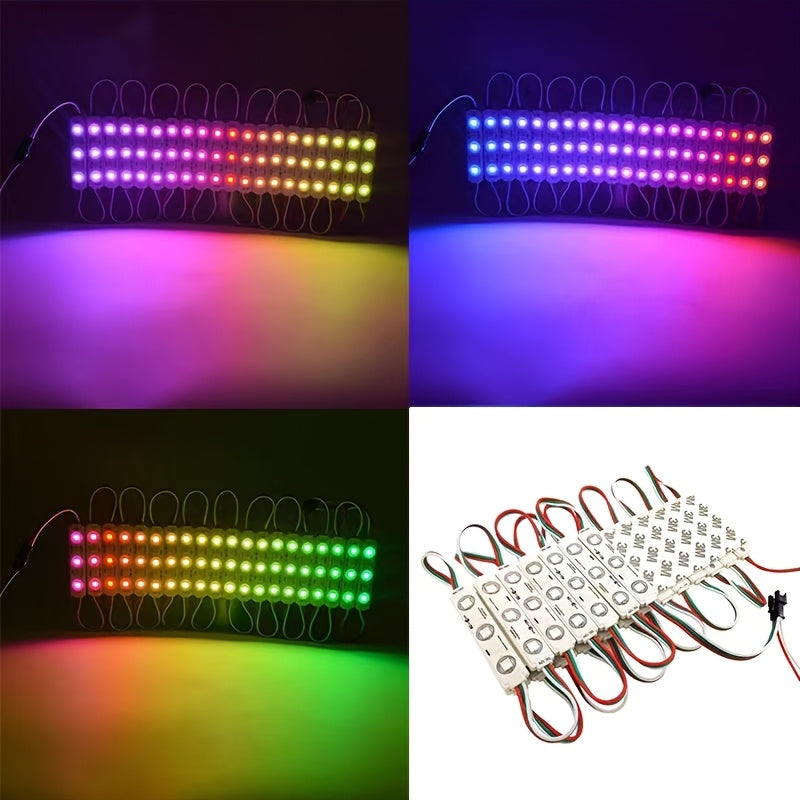 5050 RGBW LED light strip - WS2811 programmable color-changing strip, with button control, 12V commercial/home use suitable for TV backlight, holiday decoration and luminous text display