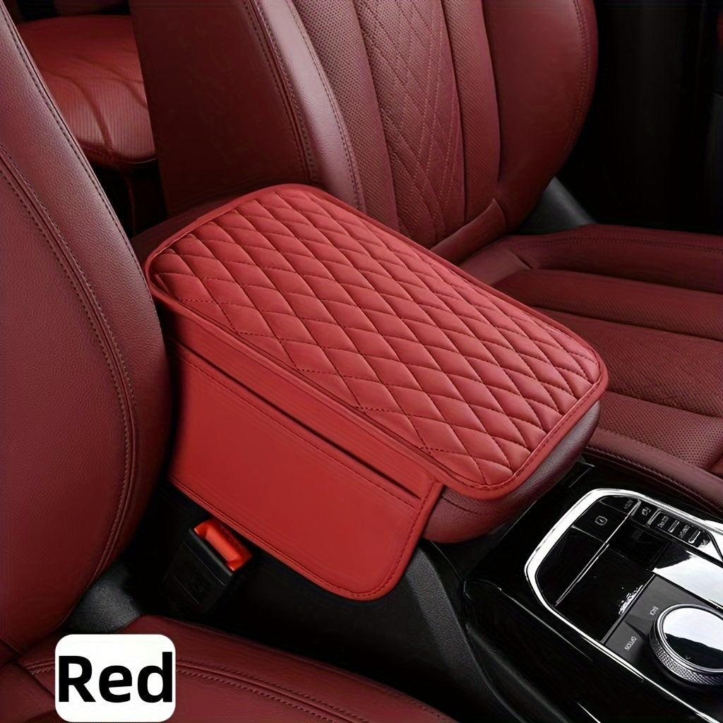 Car Armrest Box Pad, Leather Storage Mat, Multiple Colors, High Quality
