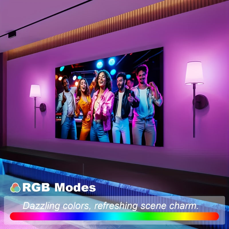 2-Piece Semi-Flush Mount Wireless Remote Wall Light - USB Rechargeable Battery - 9-Color Dimmable (E26), with “Note Control”, Suitable for Bathroom and Living Room / Bedroom (No Wiring Required)