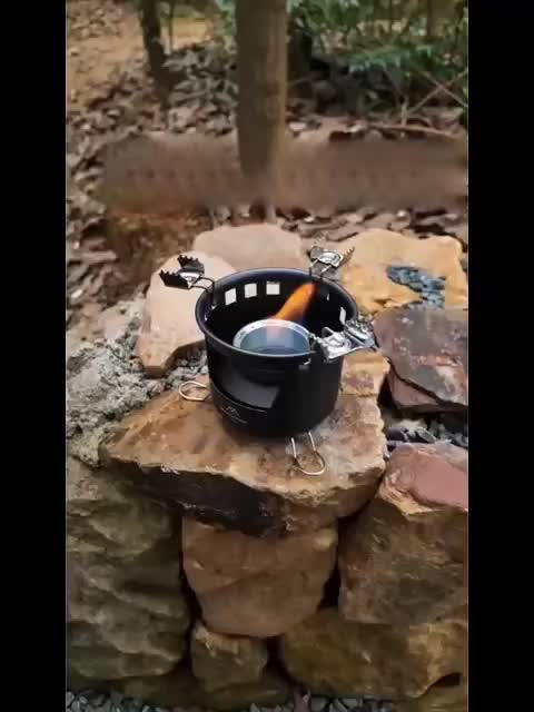 Shanzhike Separate Stove | 40-Min Long-Lasting Outdoor Stove | Ultra-Light Aluminum Portable Stove | Must-Have for Camping, Picnic & Tea Boiling (Free Storage Mesh Bag) | Only for Cooking