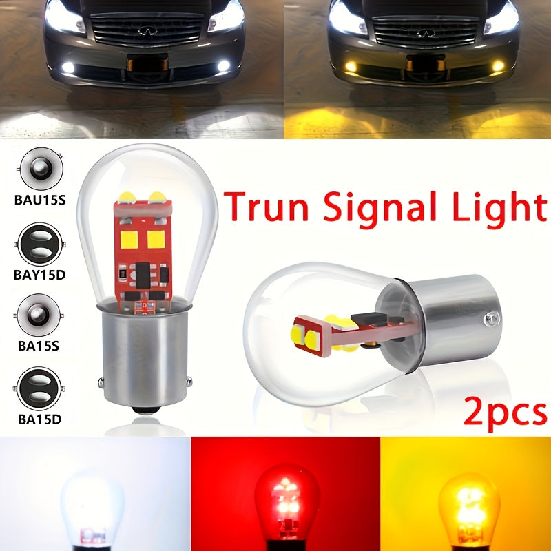 2Pcs LED Headlight Car Turn Signal Lights 1156 1157 Bulbs BA15S BAU15S BA15D Reverse Light Brake Light BAY15D P21/5W LED Low Beam Light for Cars and Trucks, No Battery Included