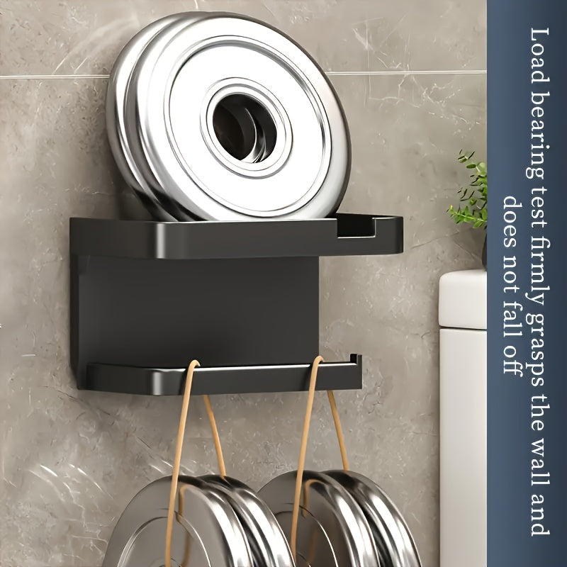 1pc Bathroom Shelf / Toilet Paper Holder - Wall Mount Drill Required, for Toilet & Washroom, Face Washing Storage Shelf