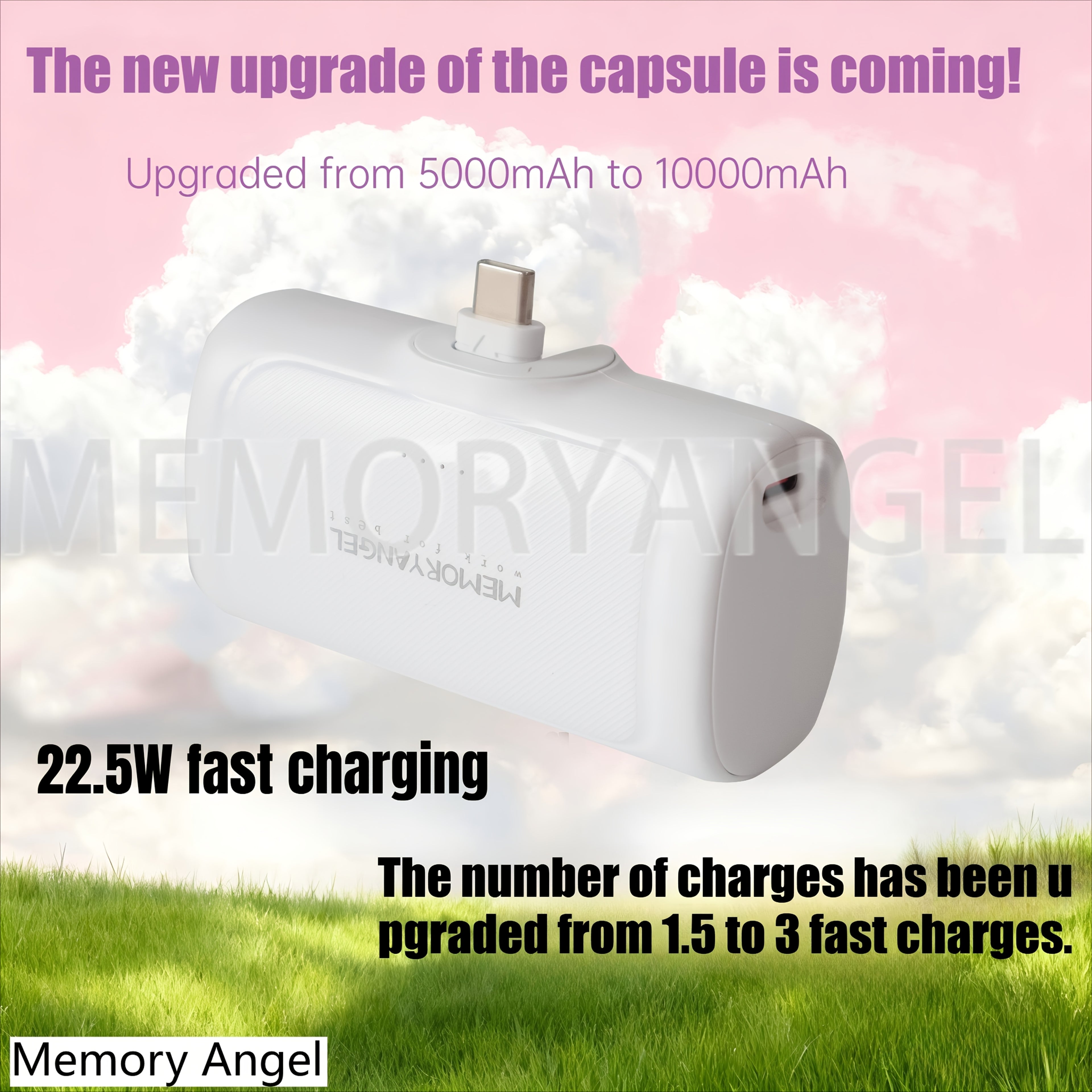 22.5W Fast Charging 5000/10000mAh Mini Portable Charger, USB-C Power Bank, Universal Compatibility, Dual Power Mode, Rechargeable Li-Polymer Battery, for iPhone 16/15 Series & Android Devices