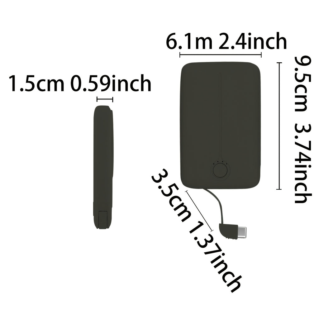 Sleek 5000mAh Magnetic Power Bank with USB-C & Compatibility - 20W Fast Charging, Portable Battery Pack for iPhone 15/15 Plus/15 Pro/15 Pro Max, for iPhone 14/13/12 Series - Durable Polymer Lithium Battery, Fast Charging Support|Compact Charger|Magnetic A