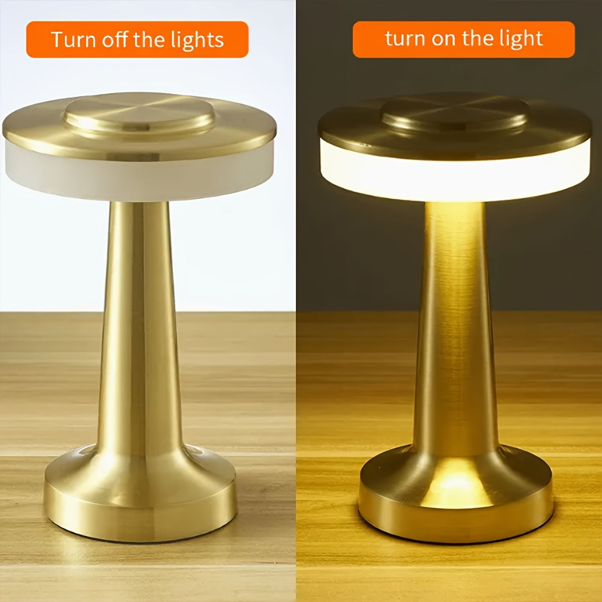 1 piece touch LED rechargeable table lamp, creative restaurant hotel bar coffee table light, indoor outdoor small night light, living room decorative table lamp