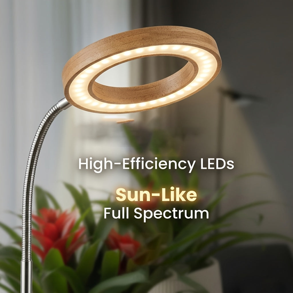Indoor Plant Grow Light, 72 LED Ceiling Mount Full Spectrum Plant Lamp, 3/9/12H Auto Cycle Timer, 10 Levels Dimmable Brightness, Perfect for Small Plants
