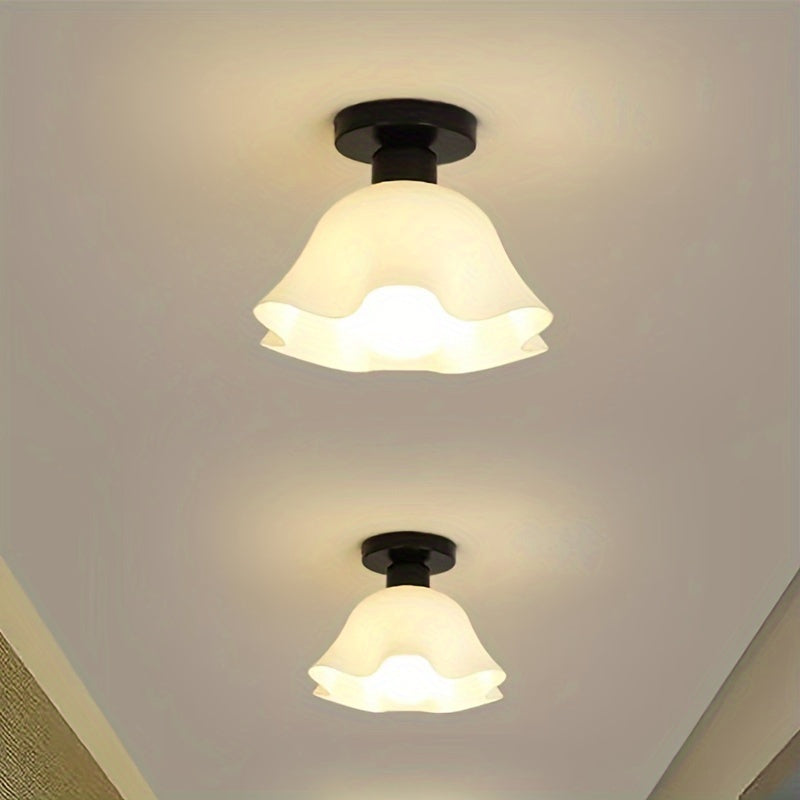 Two-Piece Pendant Light, Ceiling Light, Frosted Plastic White Shade, Plug-in Hanging Ceiling Light for Bedroom, Living Room, Hallway (Bulb Not Included!!!)