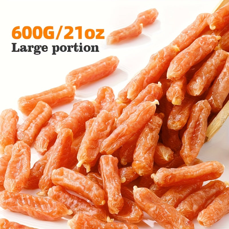 Mora Pets 狗狗適用 200/400g 軟質咀嚼鴨肉香腸 | 新鮮肉、高蛋白、適合小型、中型和大型犬的完美正向獎勵訓練零食