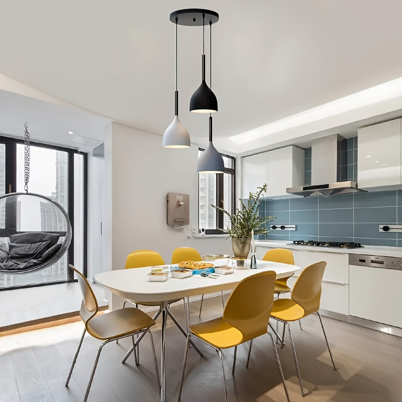 Modern Scandinavian Minimalist Pendant Light, Creative Ceiling Light, 3 Pendant Lights for Dining Room, Modern Hanging Pendant Light for Living Room, Entryway, Kitchen Island, Hallway, Bedroom (Bulb Not Included)