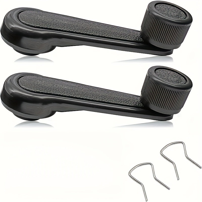 2pcs Car Window Winder Handle, Manual Window Crank with Bushing and Spring, Universal Car Interior Accessory Replacement