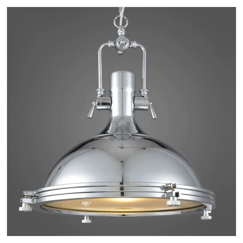 Vintage Chrome Pendant Light