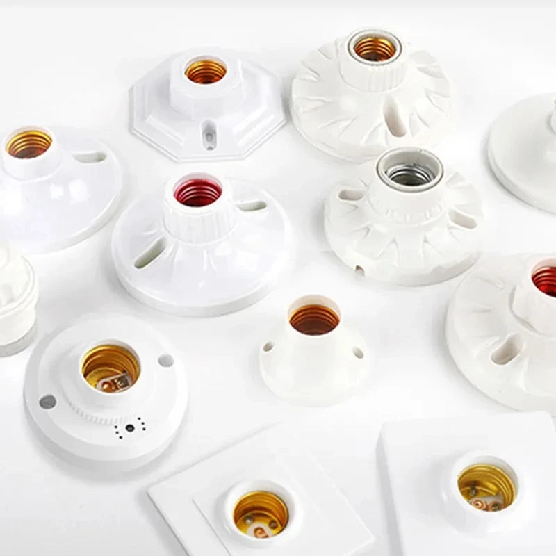 B2B US Standard Lamp Holder Screw Socket, ABS Lighting Accessories, Durable Lamp Socket