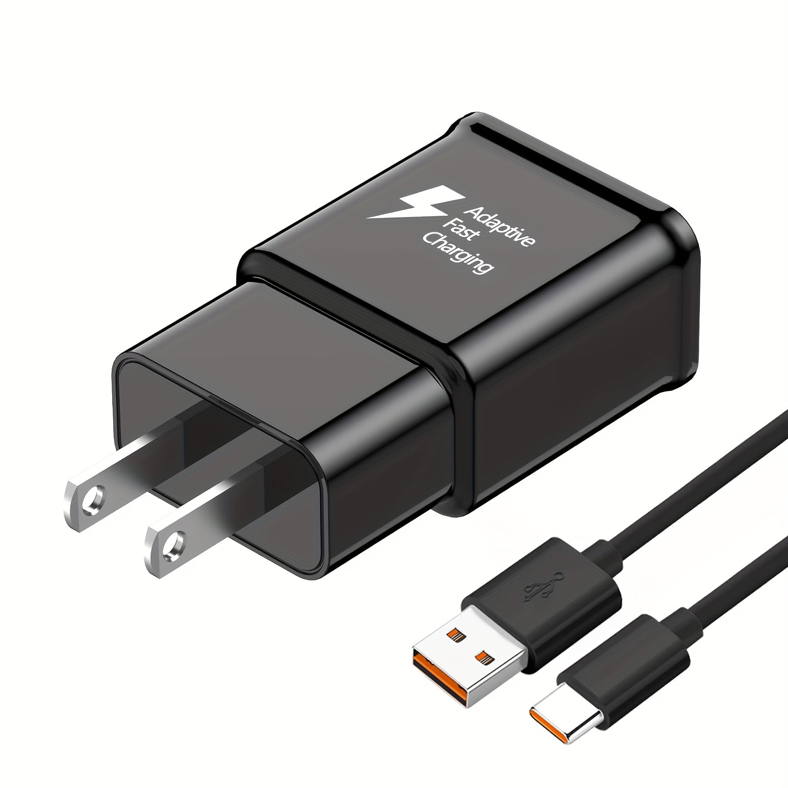 Charger Adapter Compatible with Samsung S25/S24/S23/S22/S22 Ultra/S21/S20/S10/S9/S8/S7/Edge/Note 10 Fast Charging (White, Black, Pack of 1/2)