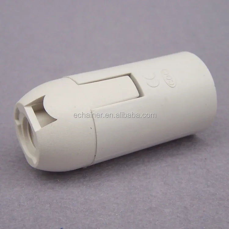 b2b Factory price plastic E14 plastic white or black lamp holder base