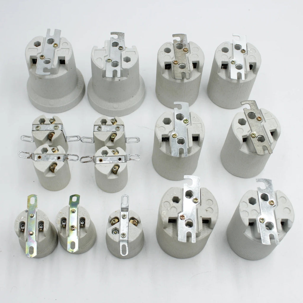 B2B Electric Decorative Ceramic Lamp Holder - E27 Ceramic Light Socket for Lighting Accessories  French: Douille céramique décorative électrique E27 - Accessoires d'éclairage pour prise en céramique B2B