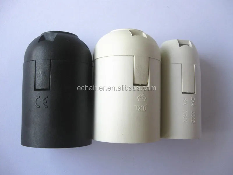b2b Factory price plastic E14 plastic white or black lamp holder base