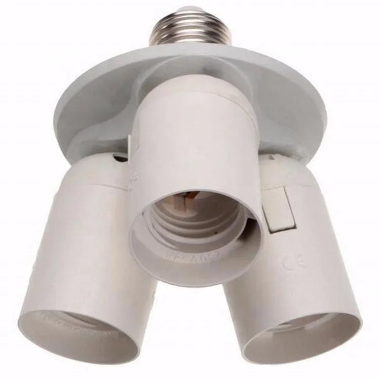 b2b New type E27 to 3E27 lampholder base adapter converter for 3E27 bulb adapter