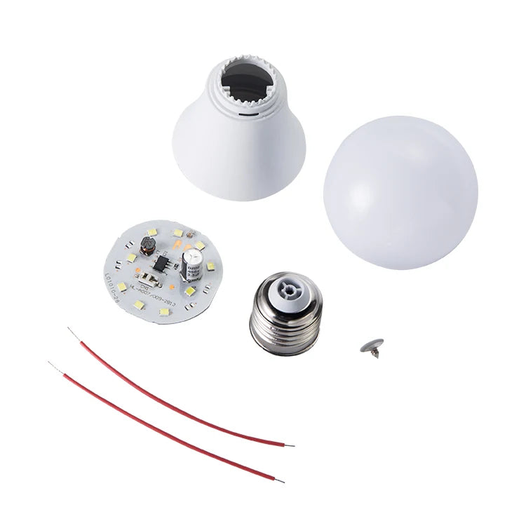 b2b China white aluminum body LED bulb raw material wholesale SKD kit 7W 12W 15W 18W LED bulb