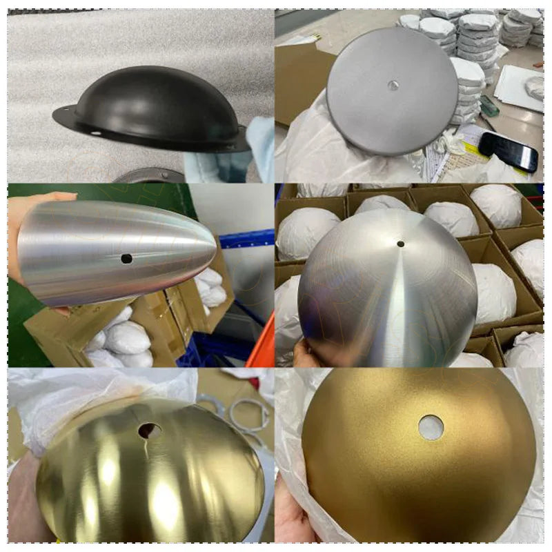 b2b Custom CNC machined turned aluminum brass conical lamp lighting parts rotating lampshade base parts