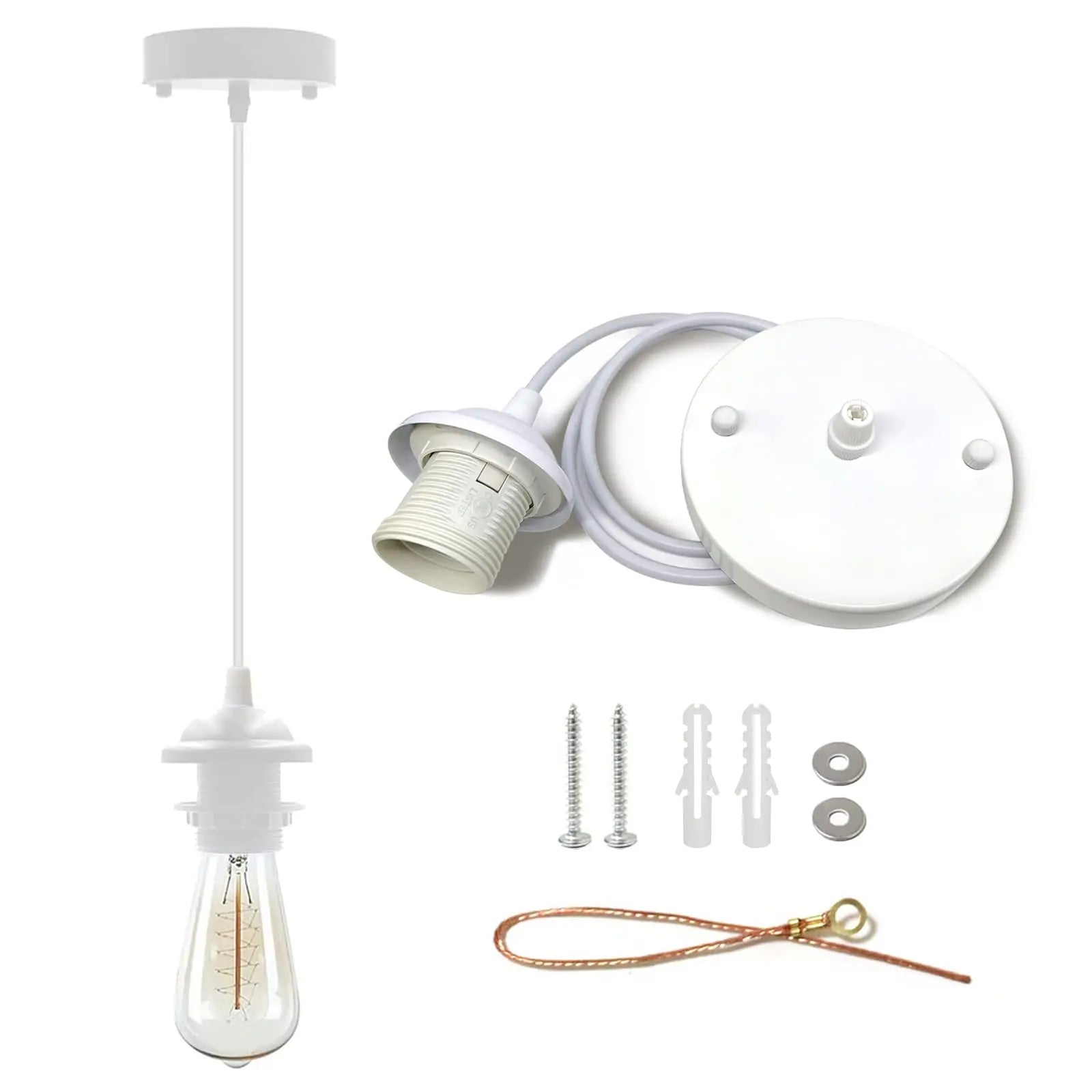 b2b high-quality E27 lamp holder large screw base exposed mounting lamp holder lampshade fixing LED bulb lighting accessories