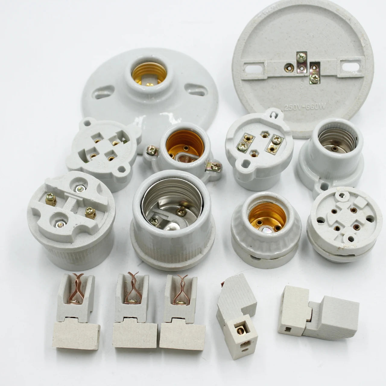 B2B Electric Decorative Ceramic Lamp Holder - E27 Ceramic Light Socket for Lighting Accessories  French: Douille céramique décorative électrique E27 - Accessoires d'éclairage pour prise en céramique B2B