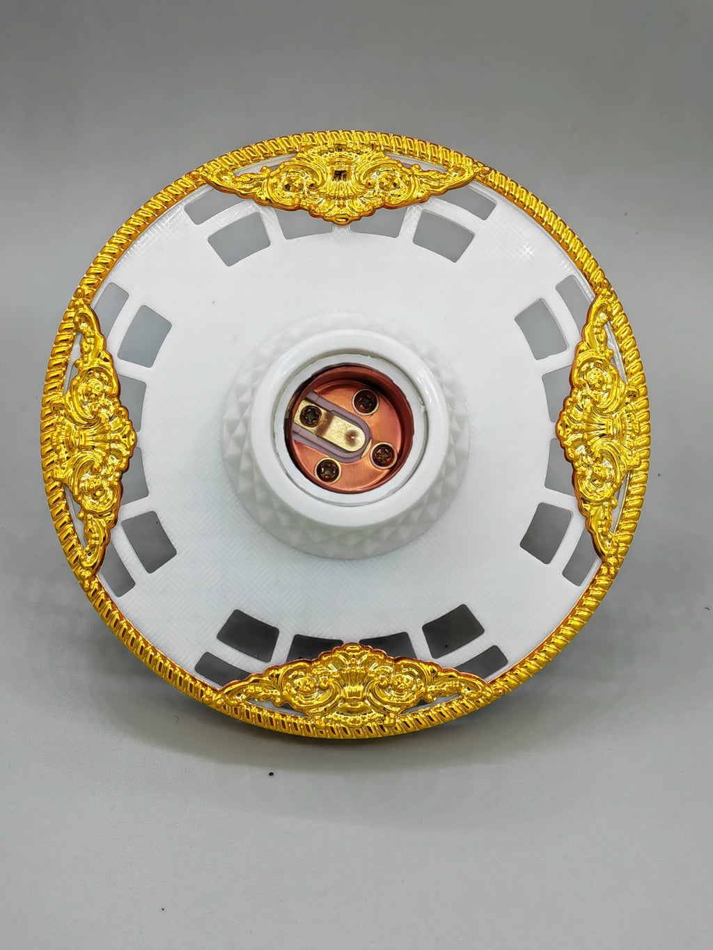 B2B European E27 Screw Socket, Vintage Round Screw Socket, Palace-Style DIY Universal Lamp Energy-Saving Lamp Holder