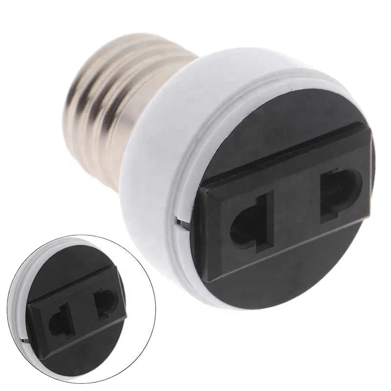 b2b E27 ABS US/EU plug high-quality connector accessory bulb holder lighting fixture bulb base screw adapter white lamp socket