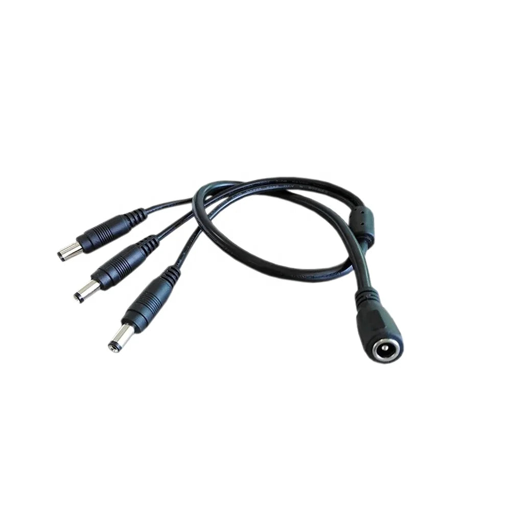 b2b PVC DC55211 bus bar with 3 male DC5521 wire power connector
