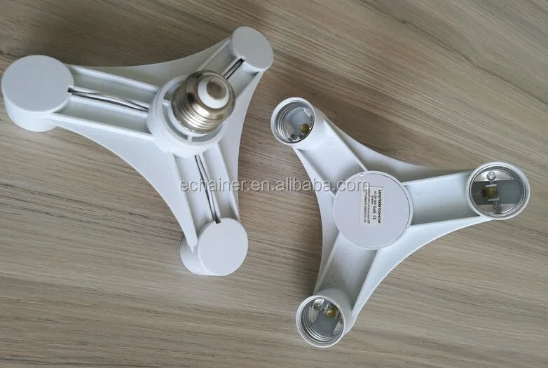 b2b High quality E27 to 3E27 lampholder converter CEROHS certified