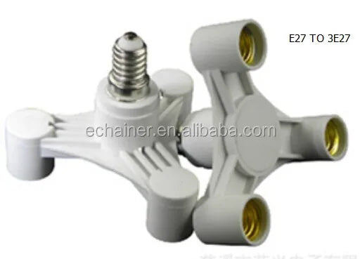 b2b High quality E27 to 3E27 lampholder converter CEROHS certified