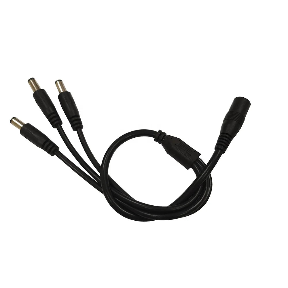 b2b PVC DC55211 bus bar with 3 male DC5521 wire power connector