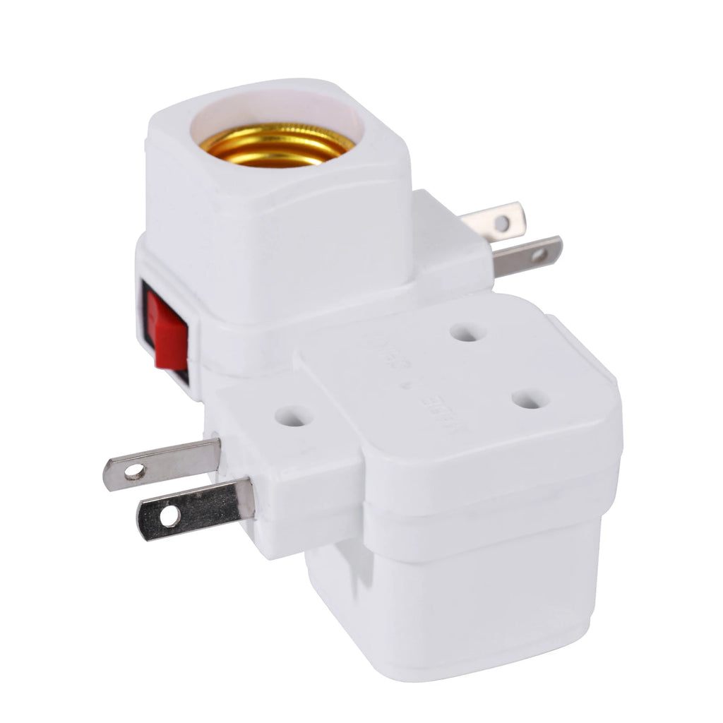 b2b LED bulb socket base holder EU US AU plug adapter on/off switch lighting accessories