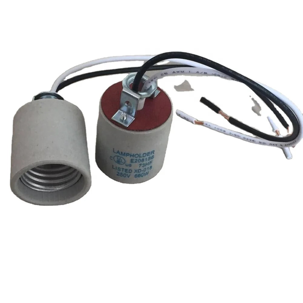 b2b E26 socket ceramic lampholder VDE or AWG #15cm length lampholder